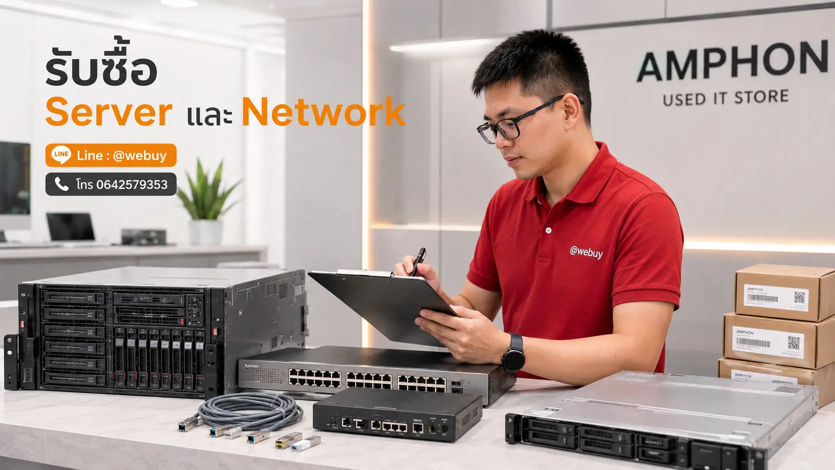 Server และอุปกรณ์ Network มือสองสำหรับหน้าบริการรับซื้อ Server และ Network