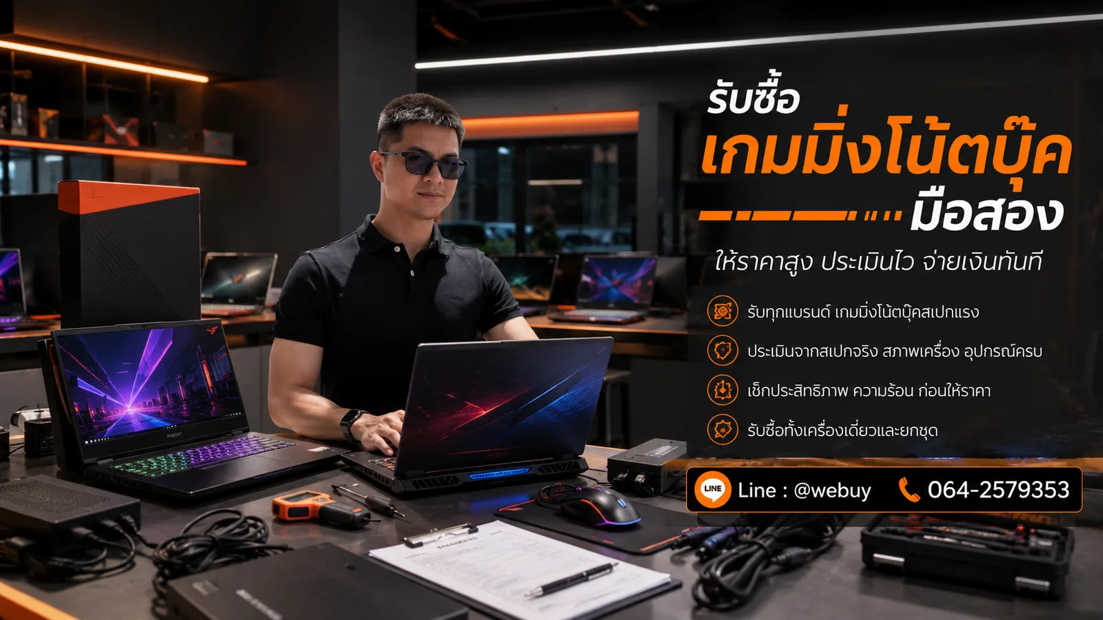 Gaming Notebook มือสองสำหรับหน้าบริการรับซื้อโน๊ตบุ๊คเกมมิ่ง