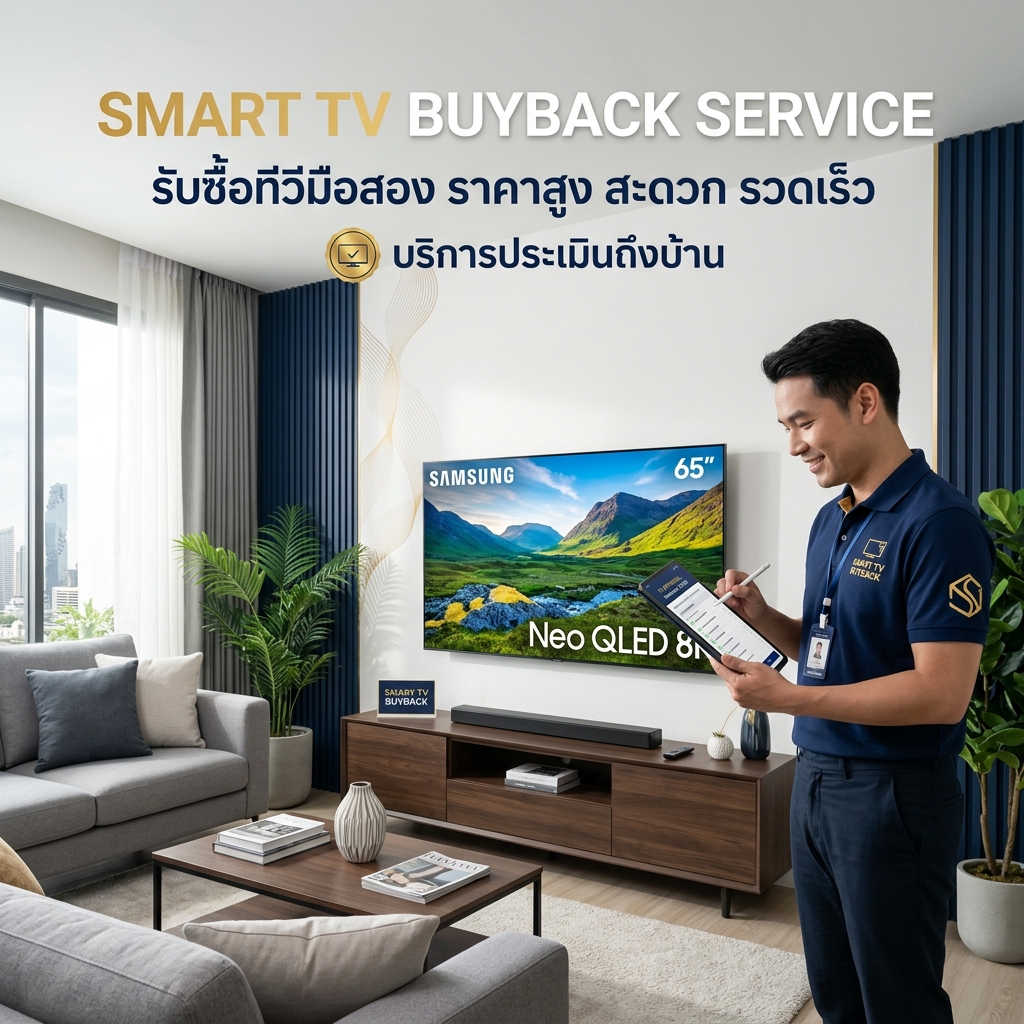 รับซื้อทีวี Smart TV มือสอง โทรทัศน์จอแบน - อำพล เทรดดิ้ง